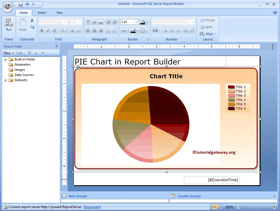 Create Pie Chart in SSRS Report Builder Wizard 10