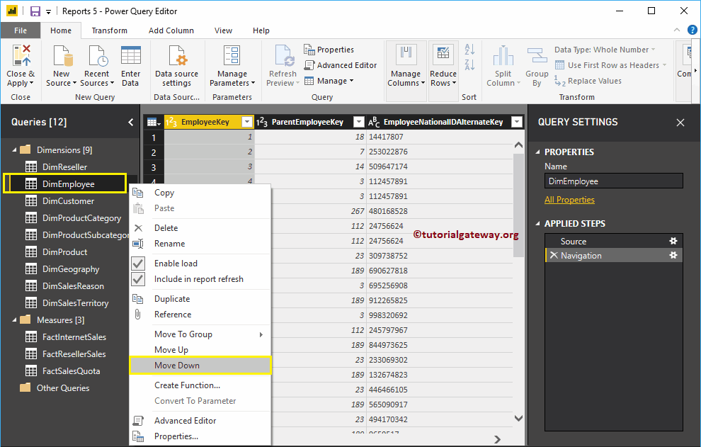 Create Query Groups in Power BI 13