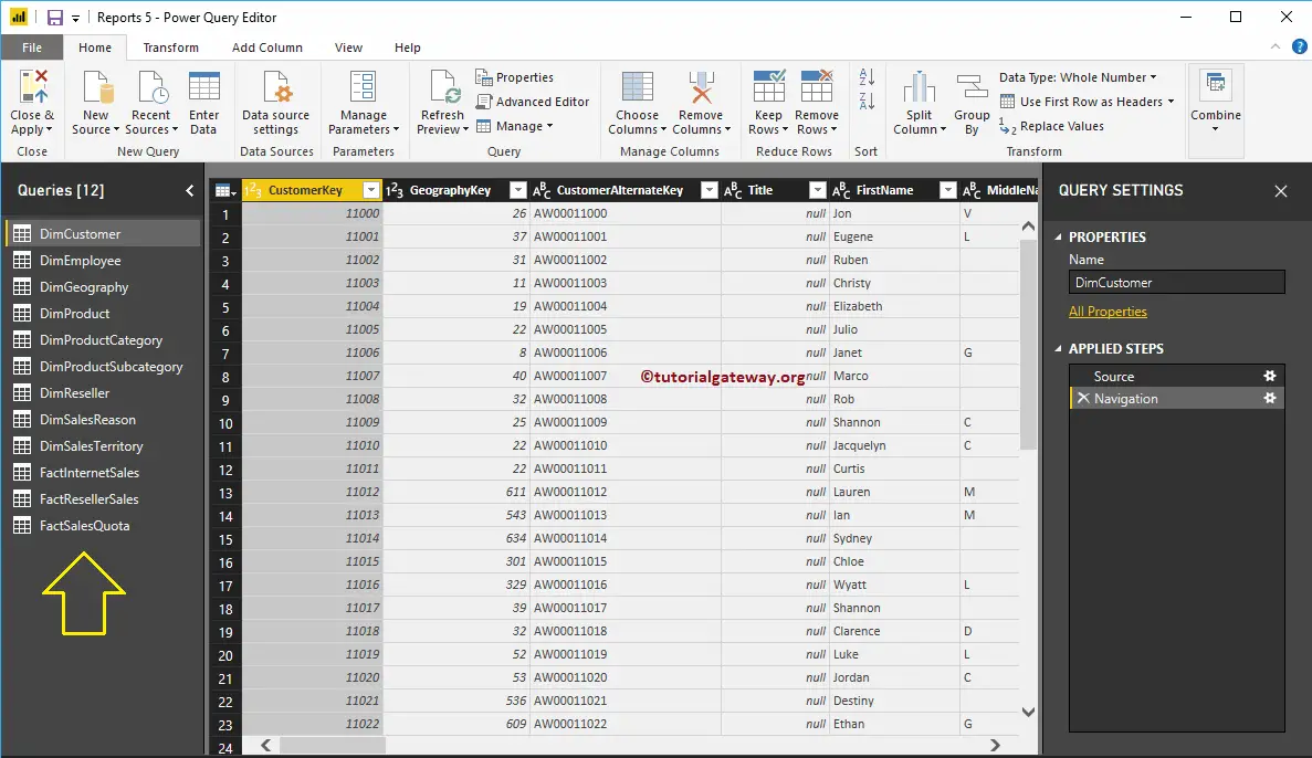 Create Query Groups in Power BI 2