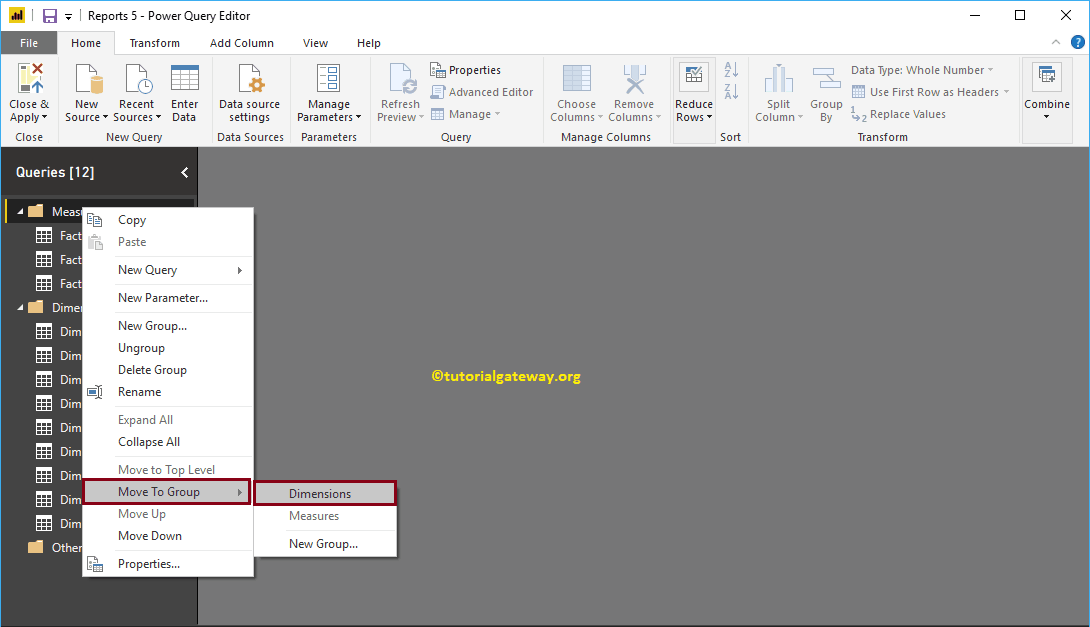 Create Query Groups in Power BI 20