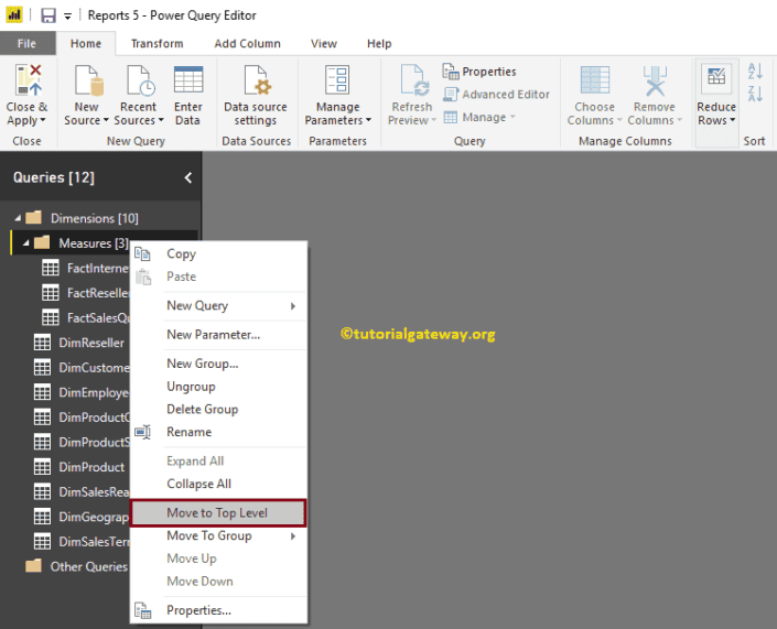 Create Query Groups in Power BI 21