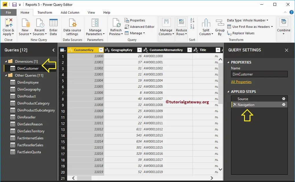 Create Query Groups in Power BI 7