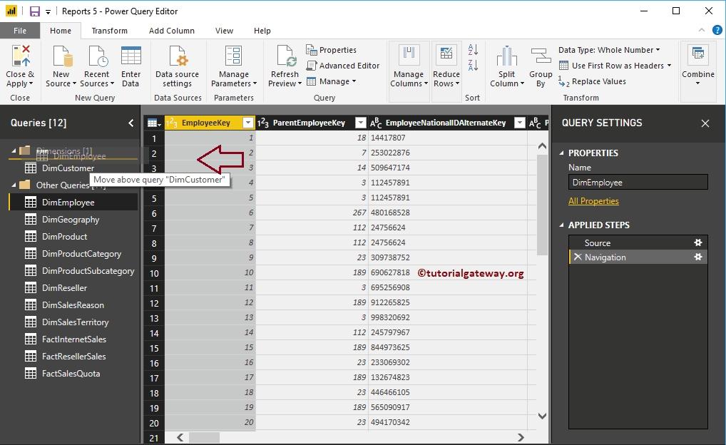 Create Query Groups in Power BI 8