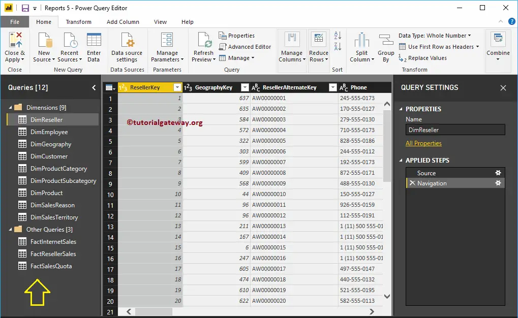 Create Query Groups in Power BI 9