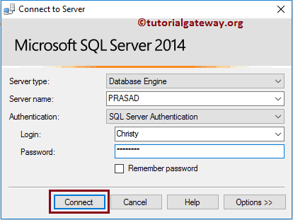 Connect. to Server using SQL Authentication login 23