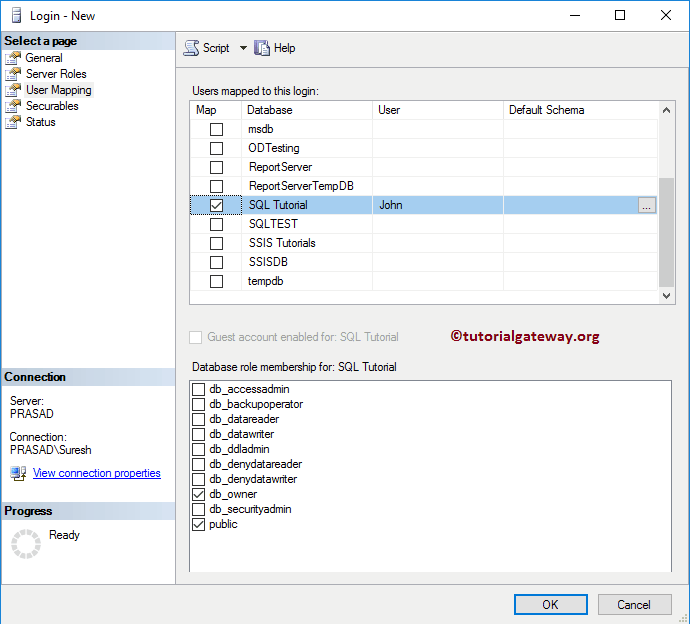 Map Login User to Database Role 7