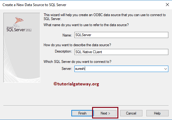 Assign Name, Description, and choose the Server Instance 2