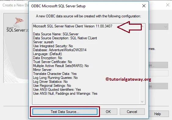 Create SQL Server Native Client Connection 6