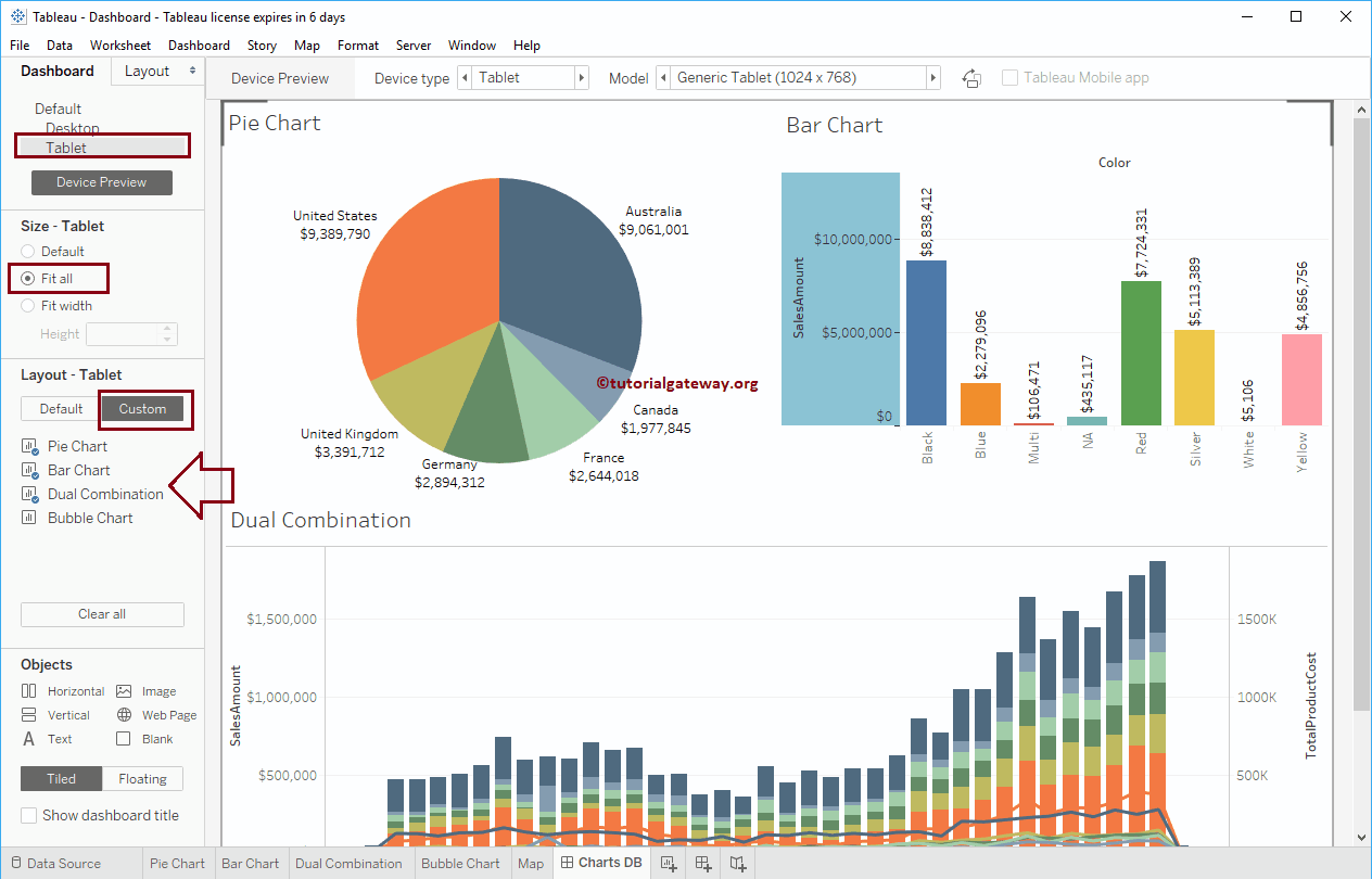 Create Tableau Dashboard Device Preview 11