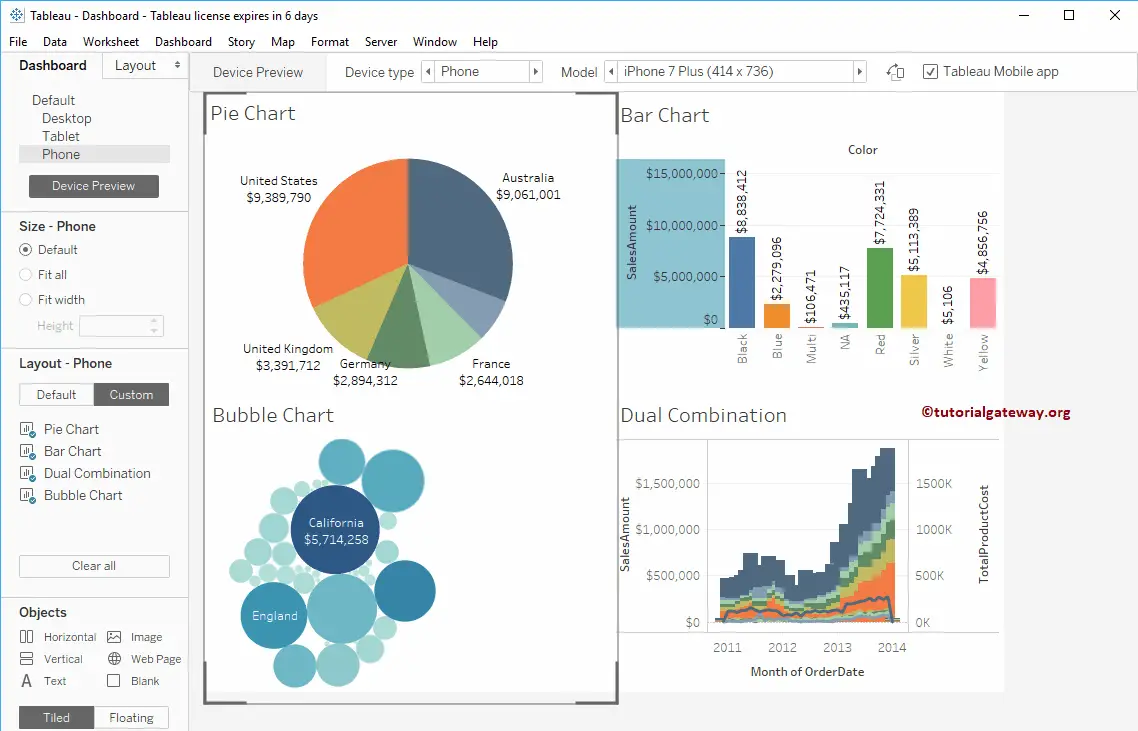 Create Tableau Dashboard Device Preview 13