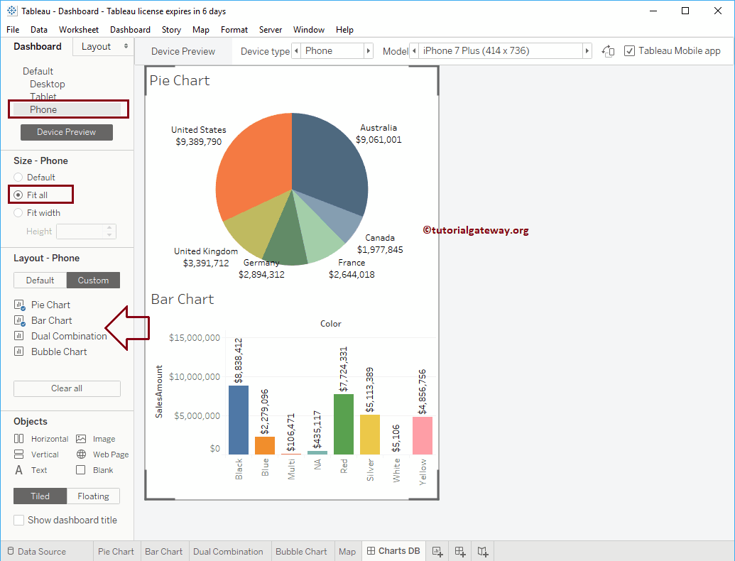 Create Tableau Dashboard Device Preview 14
