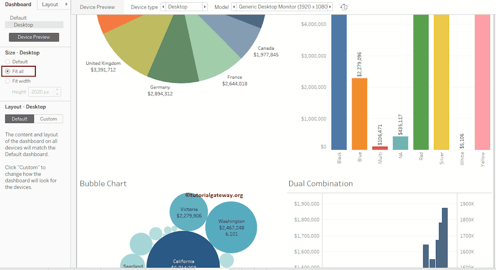 Create Tableau Dashboard Device Preview