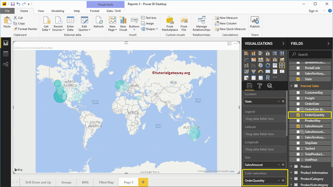 Create a Map in Power BI 9