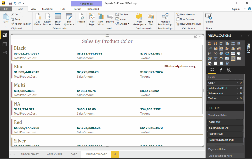 Create a Multi-Row Card in Power BI 8