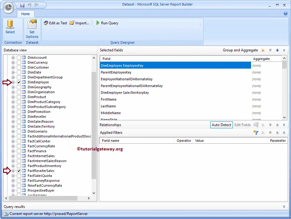 Create a New Dataset using SSRS Report Builder Wizard 8