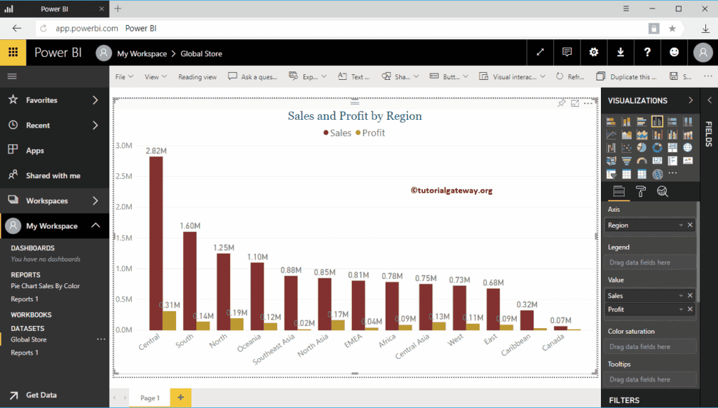 Add Fields to Axis, and Values 5