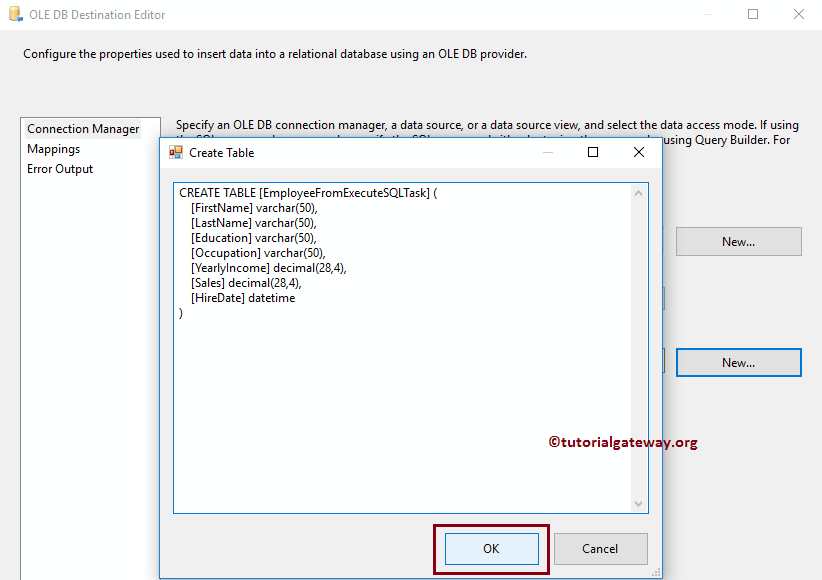 Execute SQL Task in SSIS Full Row Set