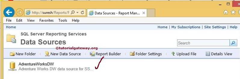 Create Shared Data Source in SSRS Report Manager 6