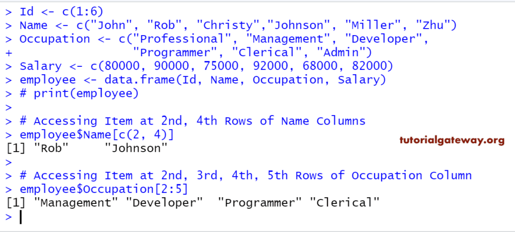 Data Frame in R Programming 7