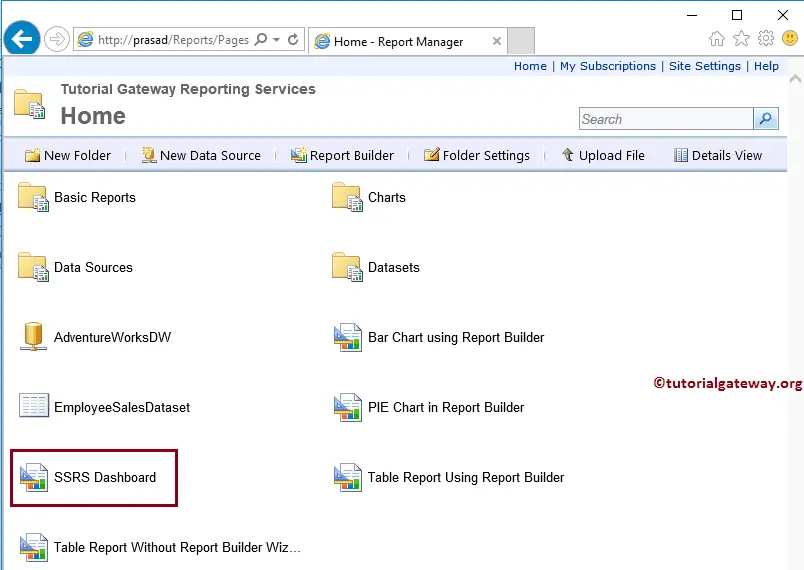 View deployed report in SSRS report manager