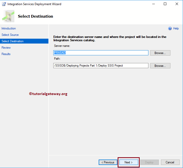 SSIS Package Deployment using BIDS 11