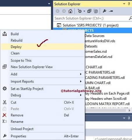 Deploying Reports in SSRS 8