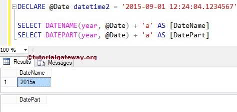 Difference between DATEPART and DATENAME in SQL 3