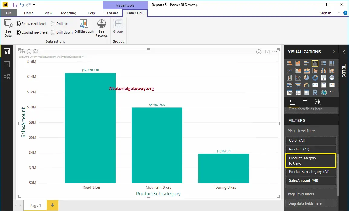Drill Up and Drill Down Reports in Power BI 17
