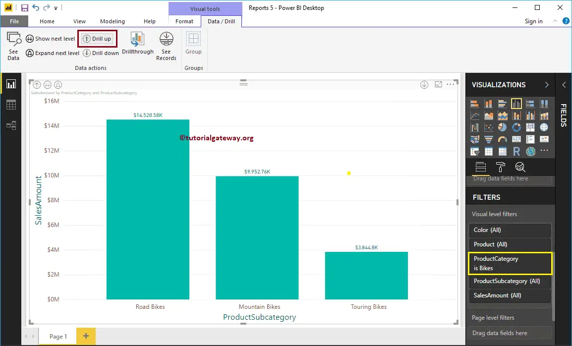 Drill Up and Drill Down Reports in Power BI 20