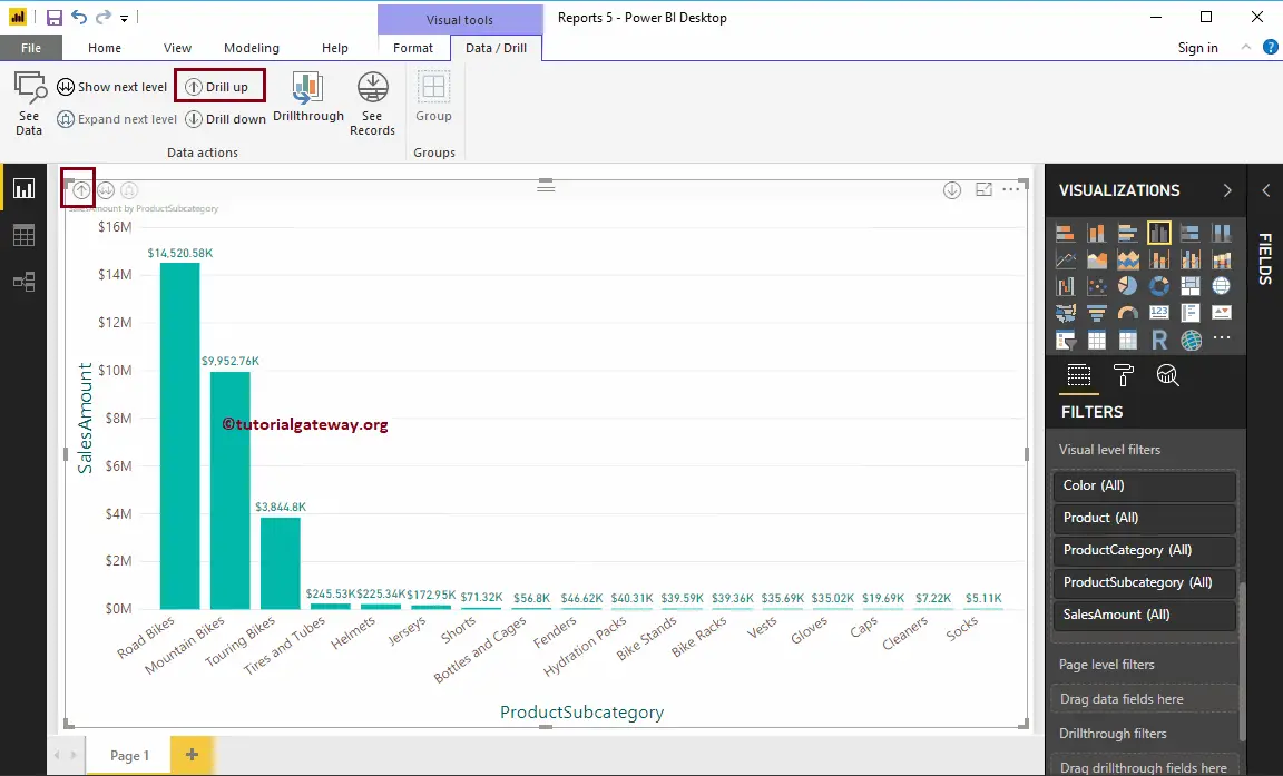Drill Up and Drill Down Reports in Power BI 7