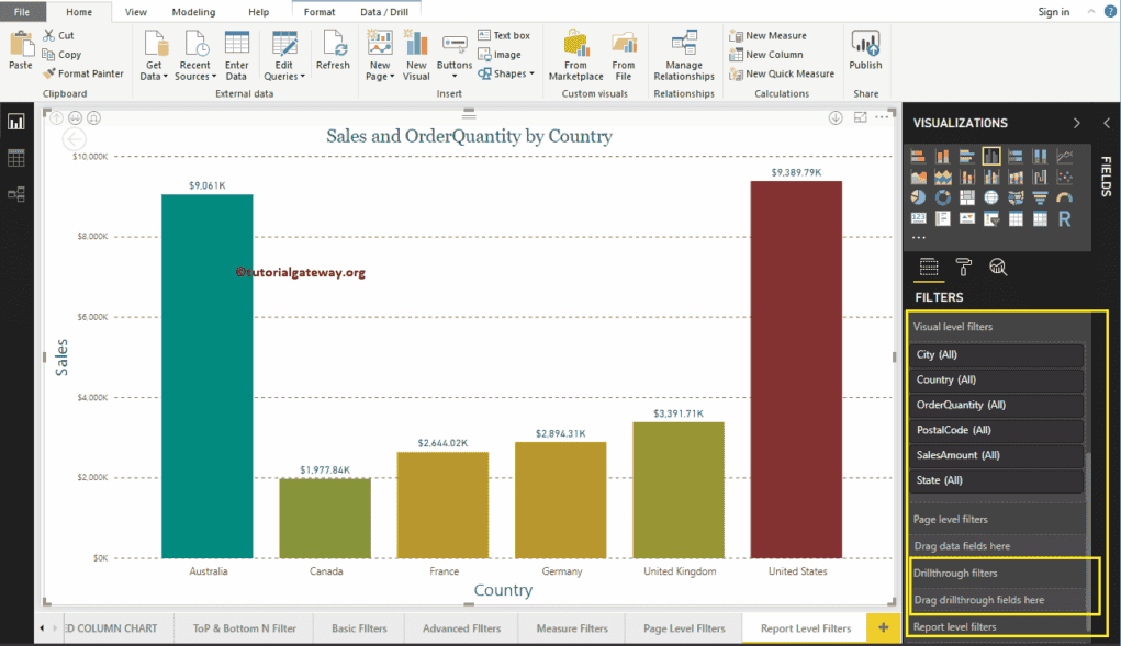 Drill through Filters in Power BI 1