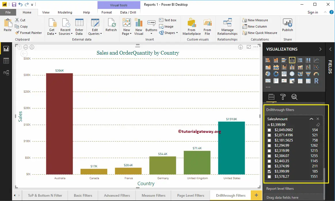Drill through Filters in Power BI 11