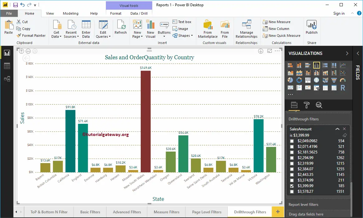 Drill through Filters in Power BI 13