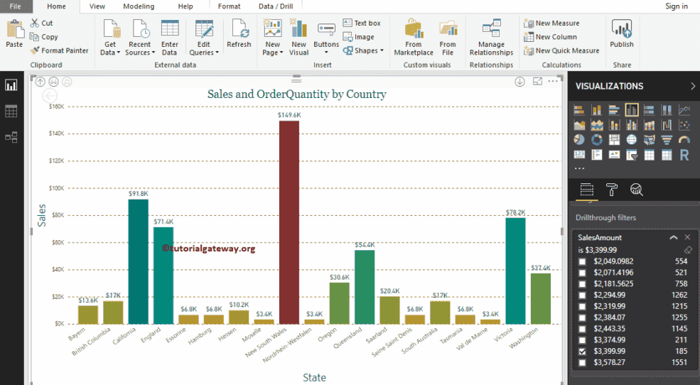 Drill through Filters in Power BI 13