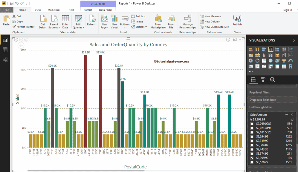 Drill through Filters in Power BI 14