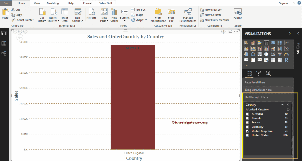 Drill through Filters in Power BI 4