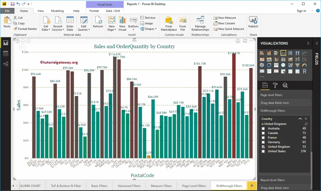 Drill through Filters in Power BI 8
