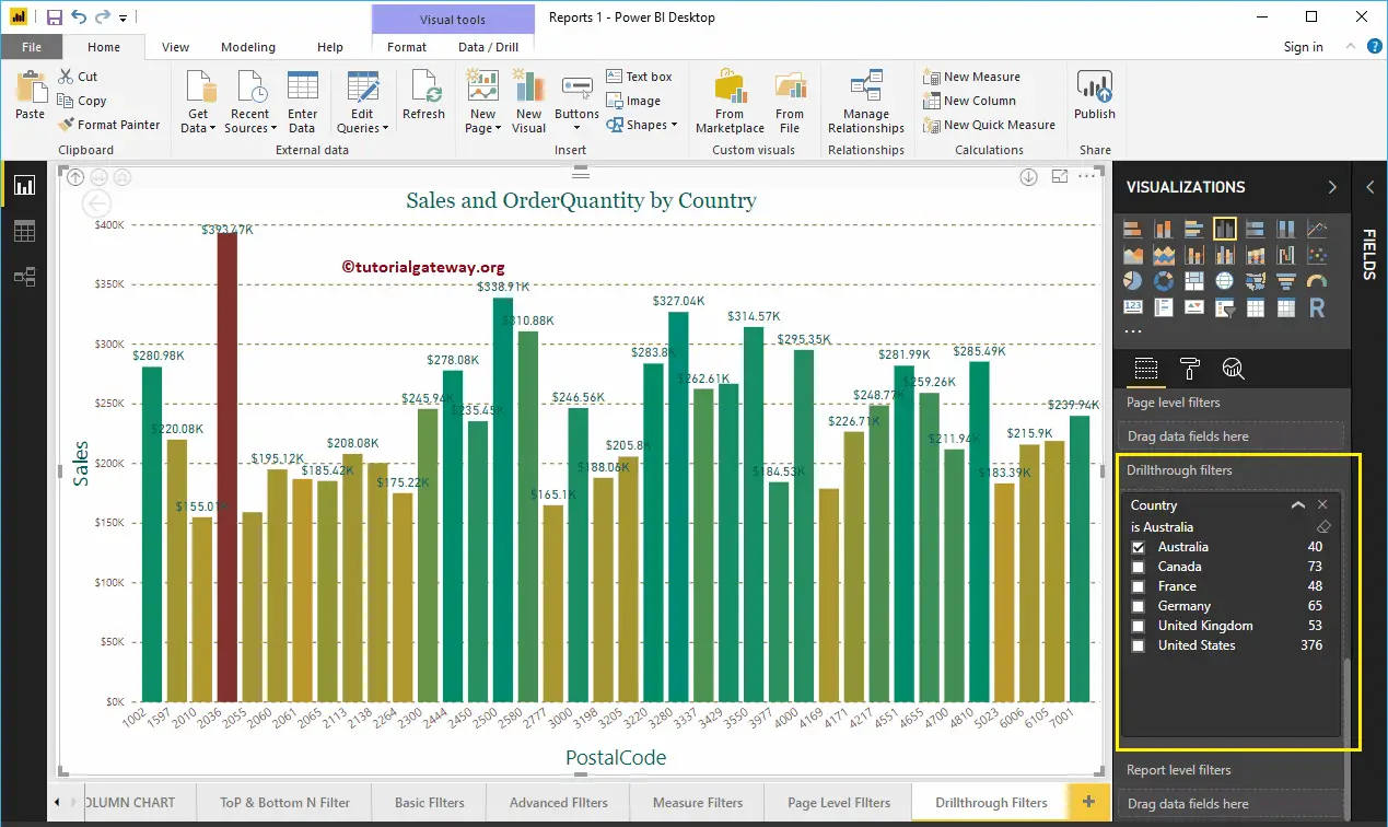 Drill through Filters in Power BI 9