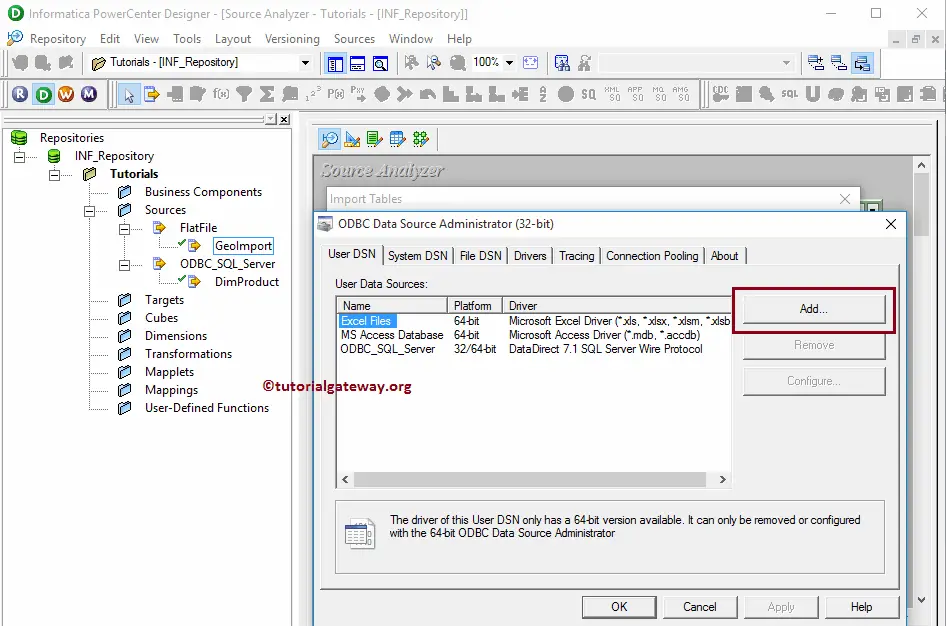 Add ODBC Connection for Excel File 2