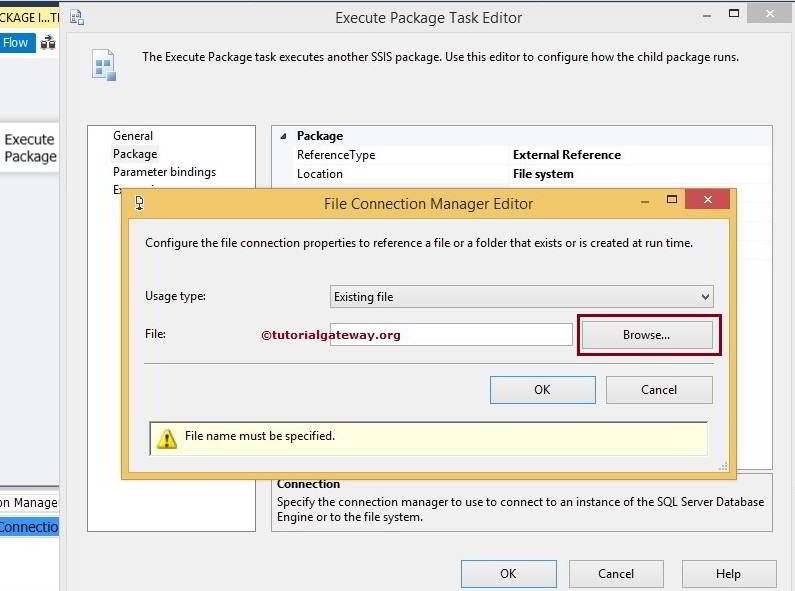 Execute Packages in File System using SSIS Execute Package Task 6