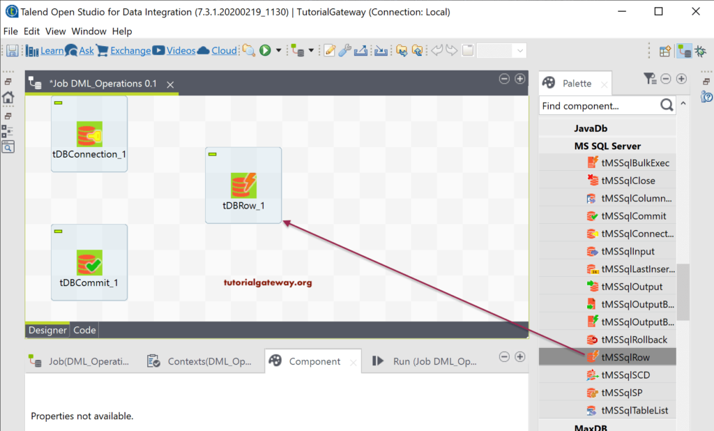 Execute SQL Queries in Talend 3