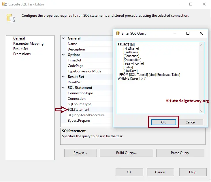 Execute SQL Task in SSIS 8