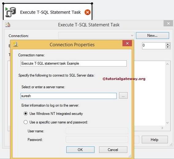 Execute T-SQL Statement Task in SSIS 4