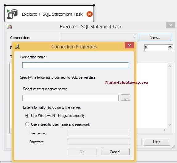 Execute T-SQL Statement Task in SSIS 3