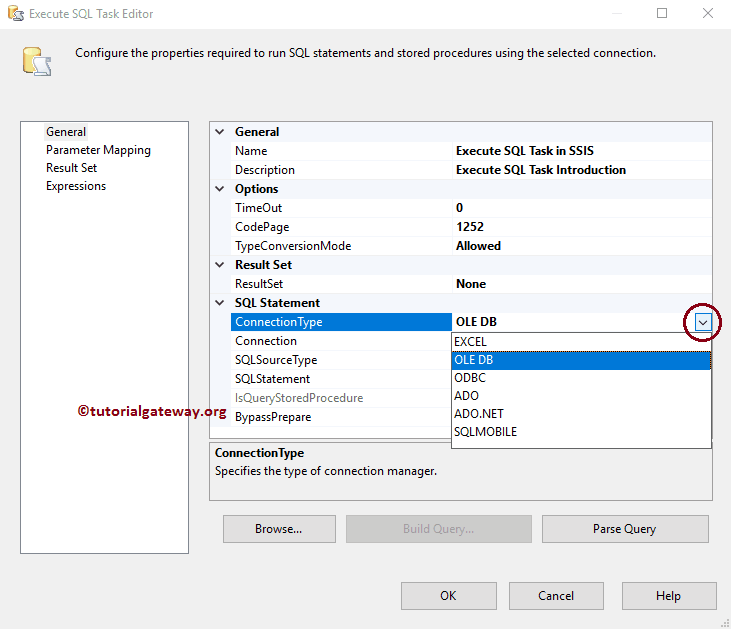 Execute SQL Task in SSIS