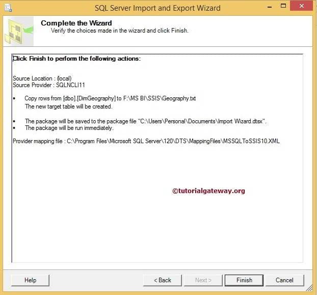Export Data from Sql Server To Flat File Using SSIS Import And Export Data Wizard 12