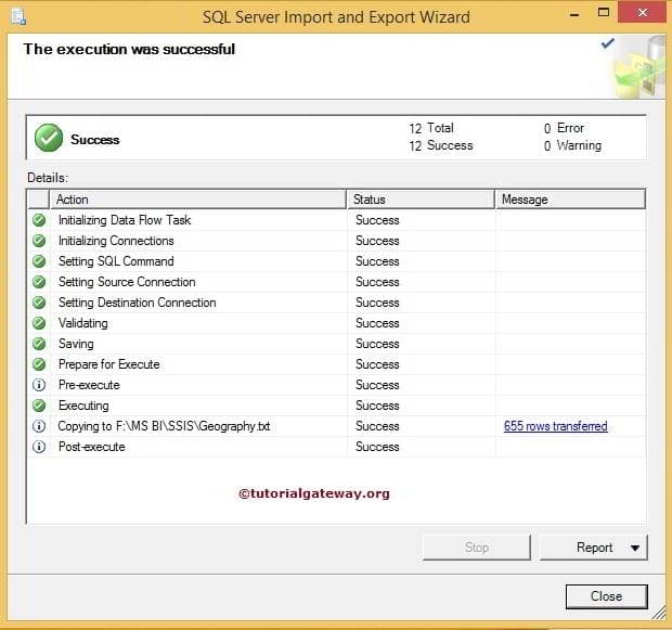 Export Data from Sql Server To Flat File Using SSIS Import And Export Data Wizard 13