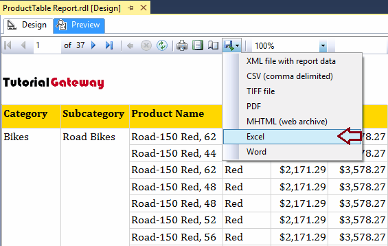 Export Report to Excel File 16