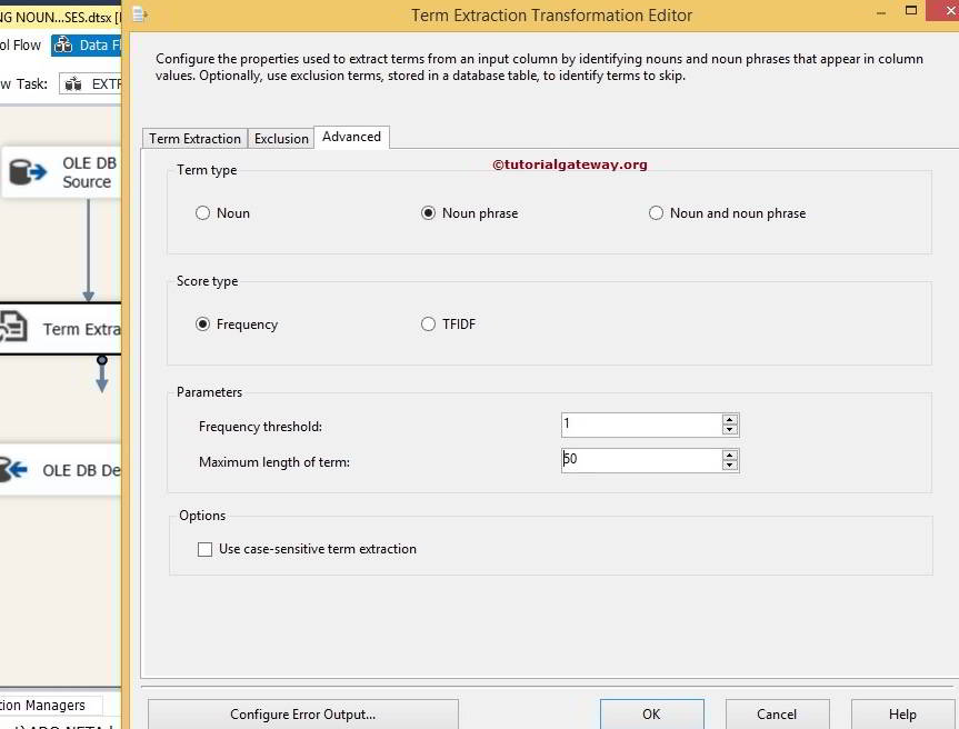 Exclusion Tab in SSIS Term Extraction Transformation 7