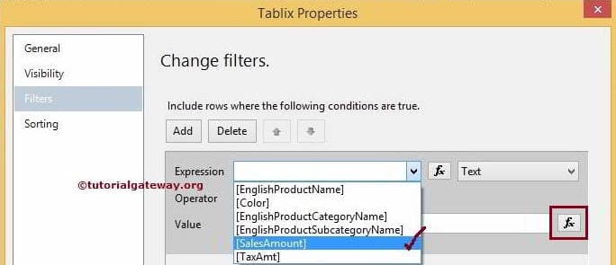 Filters at Tablix Level in SSRS 4